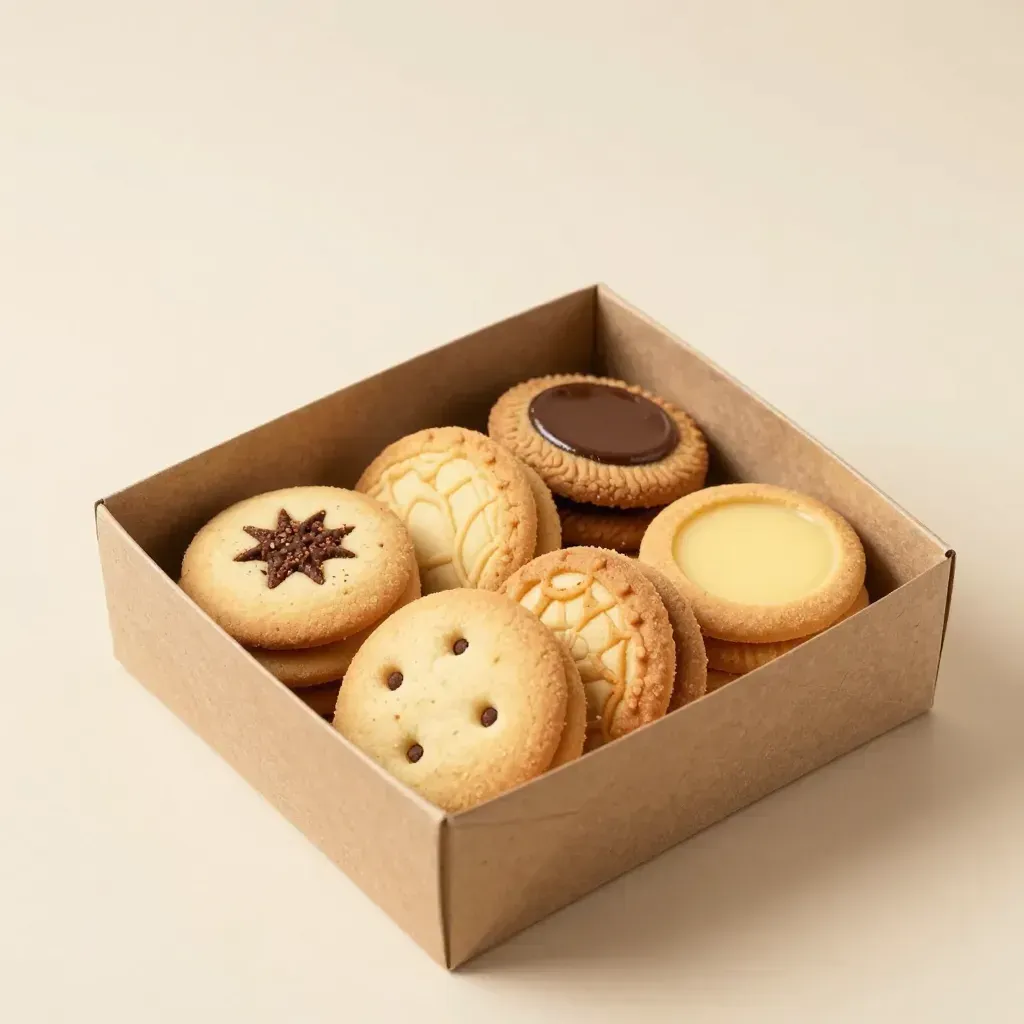 Geschenkbox mit hausgemachten Keksen